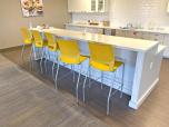 Used Used Barstool Chairs With Yellow Seat And Silver Frame 