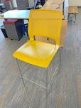 Used Barstool Chairs - Yellow Seat - Silver Frame - ITEM #:445026 - Img 3 of 5