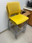 Used Barstool Chairs - Yellow Seat - Silver Frame - ITEM #:445026 - Img 5 of 5