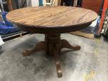 Used Round Dining Table - Medium Oak - ITEM #:445029 - Img 2 of 4
