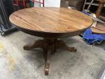 Used Round Dining Table - Medium Oak - ITEM #:445029 - Img 3 of 4
