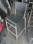 Used Barstool Chairs With Black Seat And Back - Grey Frame - ITEM #:445030 - Thumbnail image 2 of 3