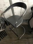 Used Breakroom Chairs With Black Leather And Chrome Frame - ITEM #:445031 - Thumbnail image 2 of 3
