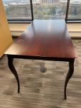 Tall Mahogany Veneer Breakroom / Dining Table with Black Legs - ITEM #:445035 - Img 4 of 5