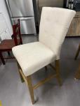 Used Breakroom Chairs - Off White Fabric - Wood Frame - ITEM #:445037 - Img 2 of 4