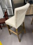 Used Breakroom Chairs - Off White Fabric - Wood Frame - ITEM #:445037 - Img 3 of 4