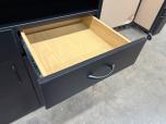Black Mobile Storage Cart Cabinet with Grey Laminate Top - ITEM #:445042 - Img 4 of 6