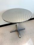 Used 3-Piece Breakroom Cafe Table Set w/ Metal Top & 2 Chairs - ITEM #:445043 - Img 7 of 8