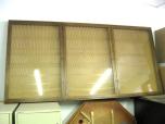 Large Display Case / Cork Board - 3 glass panel doors - ITEM #:465006 - Img 2 of 3