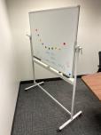 Used Mobile Whiteboard With Marker Tray - ITEM #:465042 - Img 2 of 4