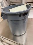 Rubbermaid Brute 10-Gallon Round Gray Wastebasket - ITEM #:485007 - Img 1 of 1