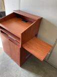 Used Presentation Podium Lectern Cherry Laminate w/ Pop-Up Power & AV Storage - ITEM #:510000 - Img 8 of 10