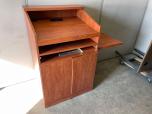 Used Presentation Podium Lectern Cherry Laminate w/ Pop-Up Power & AV Storage - ITEM #:510000 - Img 9 of 10