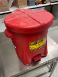Oily Waste Can - Red - 6 Gallon Capacity - ITEM #:630008 - Thumbnail image 1 of 2
