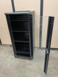 Used Sanus Server Rack With Glass Door - 27u - Black - ITEM #:665027 - Img 3 of 4