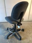 Tech chair / stool with grey black fabric - chrome footring - ITEM #:705041 - Thumbnail image 3 of 3