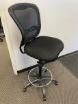 Black Mesh Back Drafting Stool with Footrest - ITEM #:705050 - Img 1 of 3
