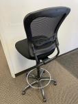 Black Mesh Back Drafting Stool with Footrest - ITEM #:705050 - Img 3 of 3