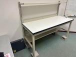 Used Workbench With Overhead Shelf - Tan - ITEM #:720051 - Img 1 of 3