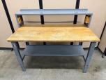 Used Workbench With Riser - Butcher Block Top - ITEM #:720052 - Img 2 of 6
