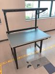 Used ESD Workbench With Overhead Shelf And Offset Leg - ITEM #:725013 - Thumbnail image 1 of 4