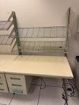 96" ESD Anti-Static Double Workbench with Shelving & Pedestals - ITEM #:725016 - Img 4 of 10