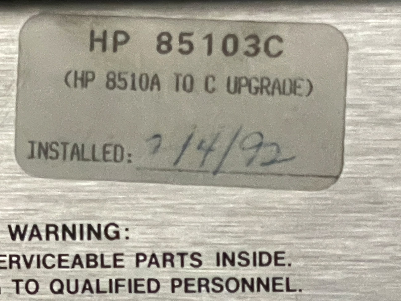 HP-8510C 85103C Vector Network Analyzer 45MHz-26.5GHz 810049