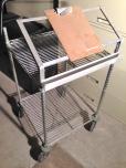 Rolling 2-Tier Wire Utility Cart with Angled Top Shelf - ITEM #:815003 - Img 1 of 2
