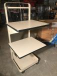 Sturdy 3-Shelf Metal Utility Cart on Wheels - ITEM #:815013 - Img 2 of 2