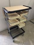 Used Rolling Cart - Basket Storage - Fold-out Top - ITEM #:815019 - Img 1 of 6