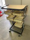 Used Rolling Cart - Basket Storage - Fold-out Top - ITEM #:815019 - Img 2 of 6