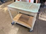 Used Rolling Cart - Rivet Rack Frame - Wood Shelves - ITEM #:815020 - Img 1 of 2