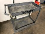 Gray Steel 2-Tier Rolling Utility Cart - ITEM #:815021 - Img 1 of 2