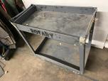 Gray Steel 2-Tier Rolling Utility Cart - ITEM #:815021 - Img 2 of 2