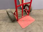 Red P-Handle Hand Truck Dolly with Pneumatic Wheels - ITEM #:815025 - Img 3 of 3