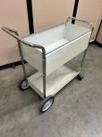 Two-Tier Metal Utility Cart on Wheels - ITEM #:815030 - Img 1 of 3
