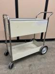 Two-Tier Metal Utility Cart on Wheels - ITEM #:815030 - Img 3 of 3