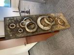 Used Large Industrial Metal Wall Art - Abstract Rustic Rings - ITEM #:860120 - Img 1 of 2