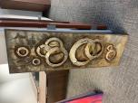 Used Large Industrial Metal Wall Art - Abstract Rustic Rings - ITEM #:860120 - Img 2 of 2