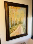 Used Artwork - Aspen Trees And Trail - Brown Frame - ITEM #:860122 - Img 1 of 2