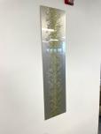 Used Modern Abstract Silver Metal Wall Art - Tall Vertical Etched Design - ITEM #:860127 - Img 2 of 2