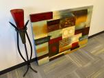Used Large Abstract Geometric Color Block Canvas Wall Art - 55x40 - ITEM #:860129 - Img 2 of 3