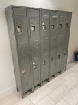 Used Used Locker Sets With Grey Finish - 12 Doors Each 