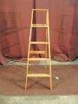 Used 5-Step Wooden Step Ladder with Paint Shelf - ITEM #:885046 - Img 2 of 2