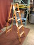 5-Step Wooden A-Frame Step Ladder - ITEM #:885057 - Img 1 of 2