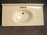 Off-White Vanity Top with Integrated Sink, 37"W - ITEM #:885059 - Img 1 of 3