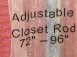 New Adjustable Closet Rod, 72" to 96" Length - ITEM #:885079 - Img 2 of 2
