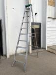 Used Aluminum Ladder With 9 Steps - ITEM #:885140 - Thumbnail image 1 of 2