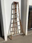 Used 7-Step Ladder - Wood Frame - Metal Steps - ITEM #:885142 - Img 2 of 2