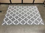 Used 5x7 Gray & White Moroccan Trellis Area Rug (83" x 60") Office Reception - ITEM #:885174 - Img 1 of 1